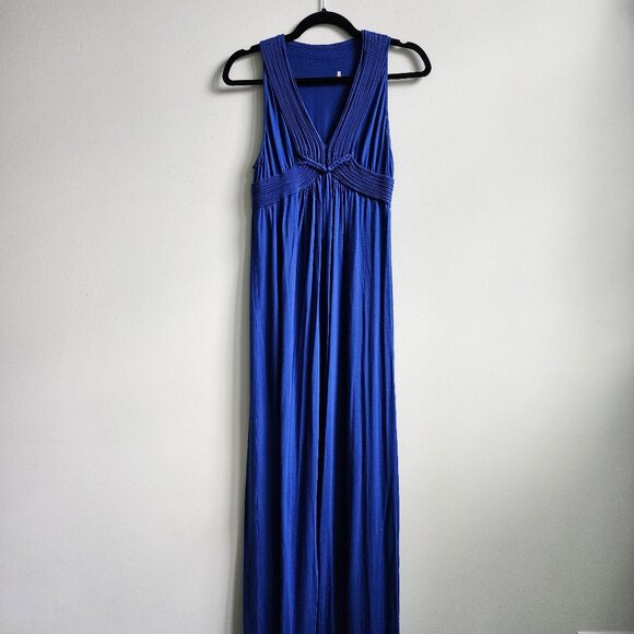 Max Studio Royal Blue Sleeveless Knit Maxi Dress, Size M - Picture 1 of 3